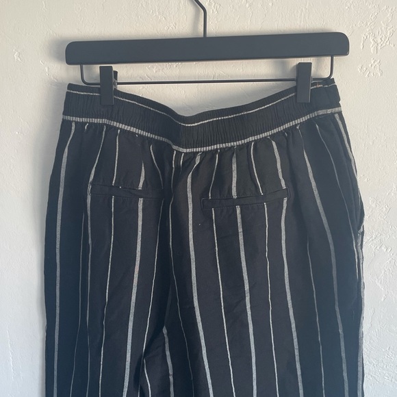 A New Day drawstring casual linen pants (but softer) black and white striped - Picture 6 of 6